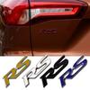 3D Metal RS Logo Emblem Rear Fender Trunk Badge Sticker For FIT Jazz Civic HRV Jade Front Grille Emblem Car Acceessories