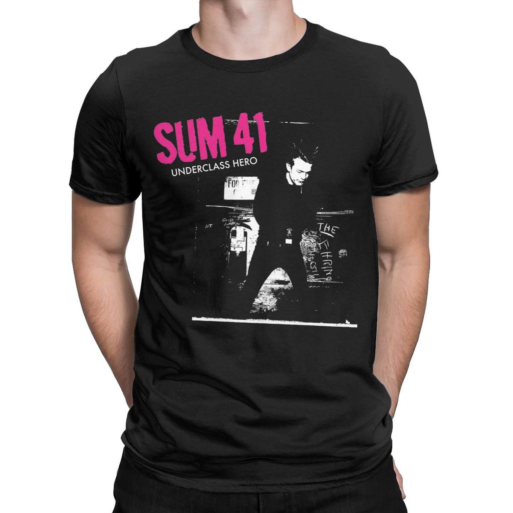 Авокадо Готовы пойти на пляж Sum 41 Band Мужские футболки SUM41 Punk Hipster Футболки с круглым вырезом Футболки из чистого хлопка Оригинальные топы