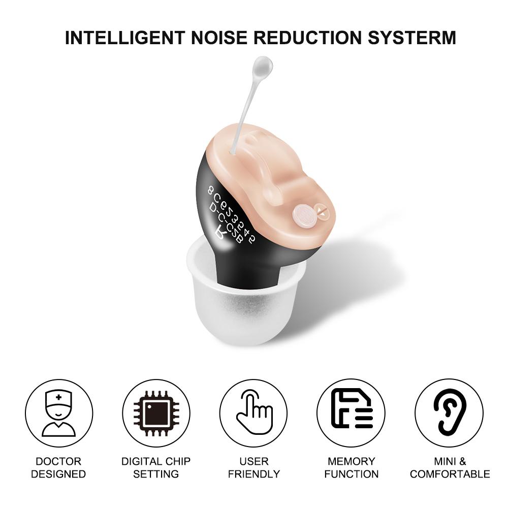 Слуховой аппарат Мини Цифровой CIC Для Глухоты Усилитель Звука Подслушивающее Устройство Беспроводные Наушники Для Старших