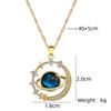 1Pcs Exquisite Starry Sky Planet Light Luxurious Temperament Gorgeous Necklace Star and Moon Versatile Stainless Steel Clavicle