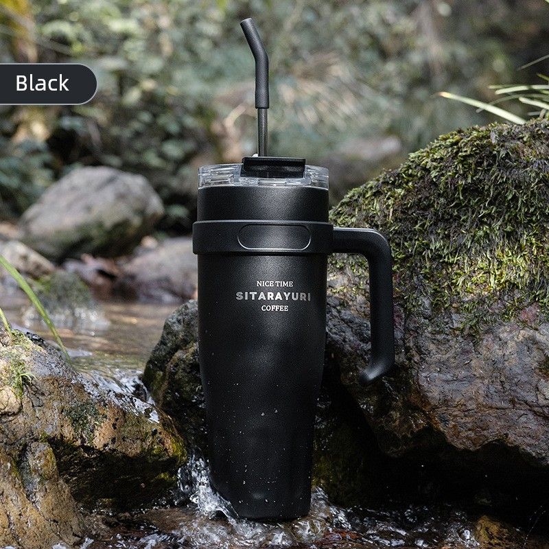 Giant Ice Cup Large Capacity Insulated Cup for Women Office Straw Water Cup 2024 New Model High-Value Design for Women