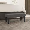 346639 vidaXL Bench Dark Grey 70x30x30 Cm Velvet