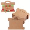 100pcs Jewelry Display Cards, Brown Kraft Paper Display Cards, 3.5x3.8 Inch Multipurpose Jewelry Display Cards for Hair Ties, Necklace