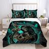 3D Skull Printing Bed Cover King Size Polyester Bed Clothes Design Soft  High Ranking Home Bedclothes