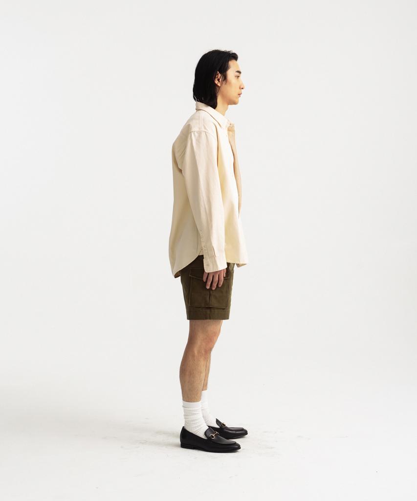 HEYSTE Faded Heavy Cotton Shirt Ash Beige