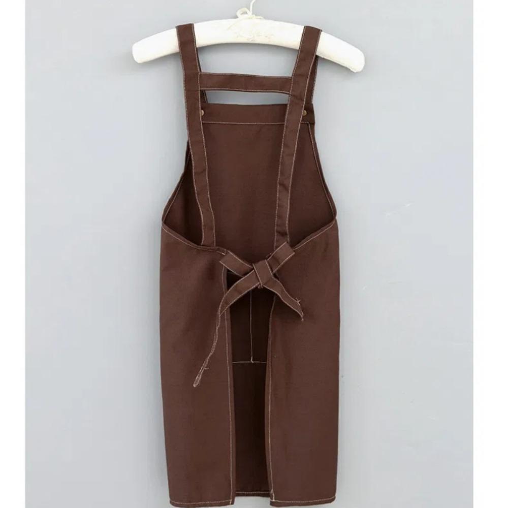 Холщовый фартук без рукавов Длинный джинсовый фартук Кухонный фартук шеф-повара Для мужчин женщин