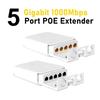 5 Port 100/1000Mbps POE Extender 4 Port Repeater Outdoor Waterproof Network Switch IP55 VLAN 44-57V for POE Camera Wierless AP