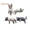 1/2/4Pcs Mini Cat Figurine Car Dashboard Central Control Display Screen Mount Sleeping Lying Sitting Kitten Statue Animal Sculpture Ornament