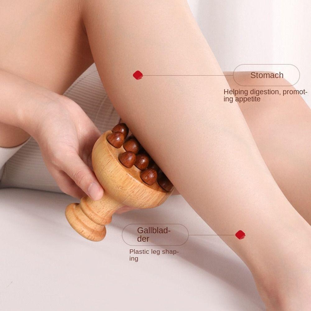 Устранение локального жира Деревянный Гриб Массажер Антицеллюлитный Акупунктурный Меридиан Щетка Женщины/Мужчины
