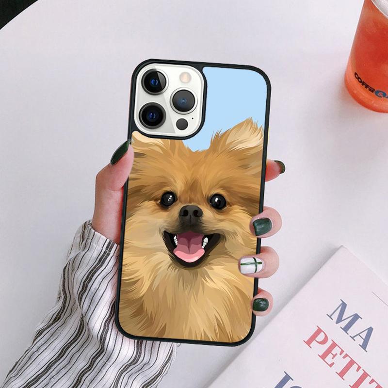 Pomeranian Dog Phone Case For iPhone 17 Air 14 13 12 16Pro Max 15 Plus Cover Shell Max coque