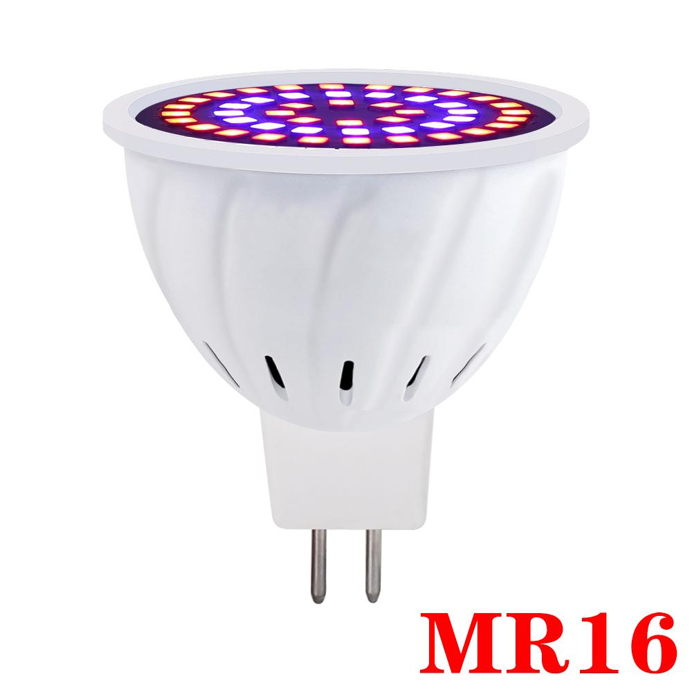 Светодиодная лампа для выращивания растений E27 E14 MR16 GU10 220 В, полный спектр, светодиодная лампа для гидропоники для выращивания растений, фитолампа для внутреннего освещения, освещение для рассады цветов