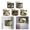 Bamboo Drum Lampshade for E27 Light Fixture 11.8" Top X Bottom 8" High