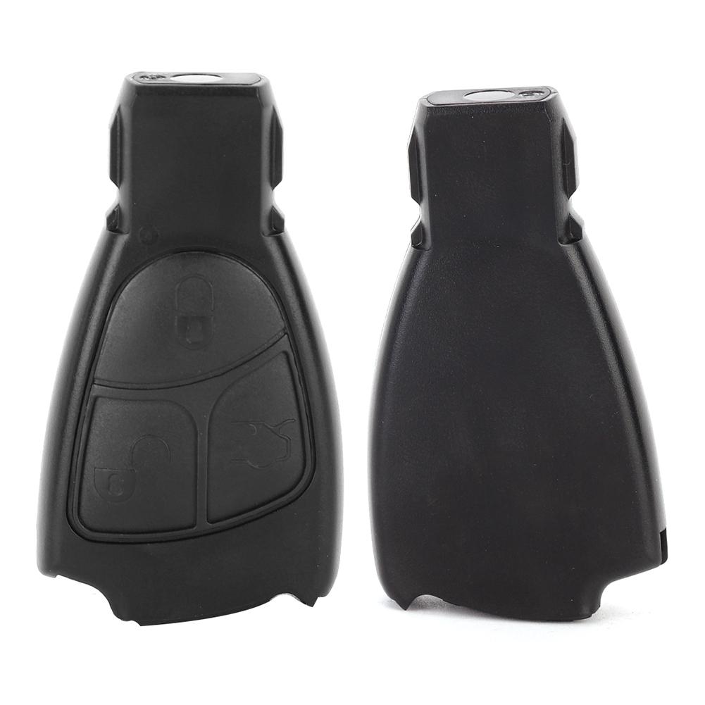 3 Buttons Car Key Fob Case Shell Black Replacement Fit for Mercedes Benz C E ML S CLK CL
