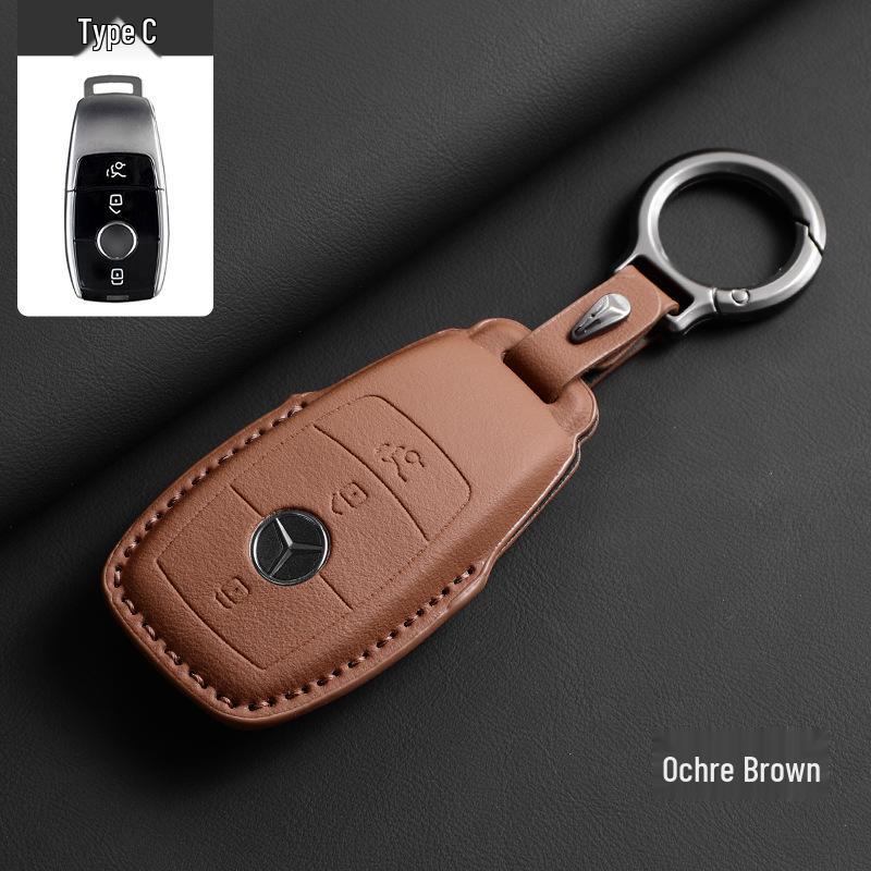 Mercedes-Benz Key Case - Genuine Leather for GLC, GLE, C-Class, E-Class