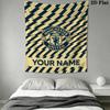 Custom Name Manchester United FC Wall Tapestry Aesthetic Wall Hanging Printed Fabric Blanket Decorative Tapestries for Bedroom Living Room Home Decor