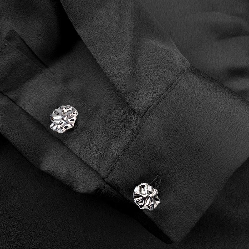 1 шт. Накладка на пуговицу Гальваническое покрытие Запонки Изысканная форма сердца Крутые украшения Вечеринка Украшение для пуговиц Подарок 24x17 мм