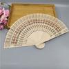 Vintage Bamboo Folding Fan Engraved Hollow Wooden Fan New Hand Held Fan  Women