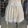 Sexy Transparent Lace Mini Skirt Women's Bow Decoration Chiffon Micro Skirt Lace Edge Sexy Women's Sleeping Skirt