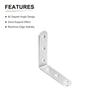 DTGN 80 x 80 x 20mm L Bracket Corner Brace 4 Pcs Perfect for