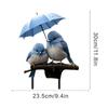 1pcs Garden Stake Outdoor Decoration 2D Acrylic Garden Blue Bird with Umbrella Decor Fairy Art Lawn Garden Stake For Yards