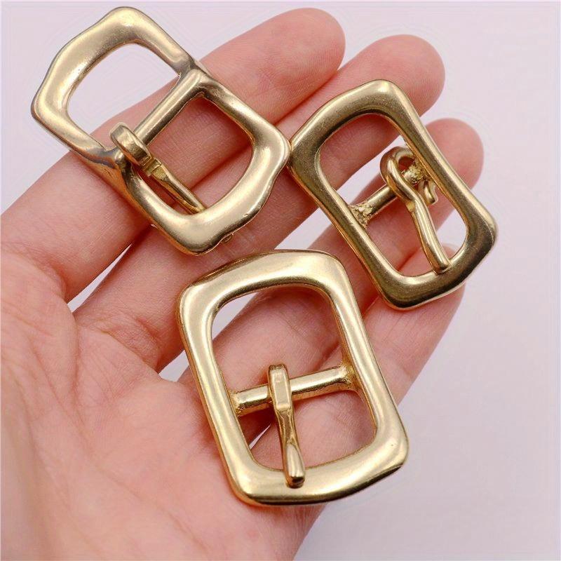 Solid Brass Belt Buckle Tri Glide Middle Center Bar Buckle for Leather Craft Bag Strap Garment Belt Luggage Hardware Accessories