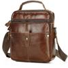 New Trendy Fashion Leather Men's Bag Large-capacity Men's One-shoulder Vertical Bag Top Layer Cowhide Messenger Bag