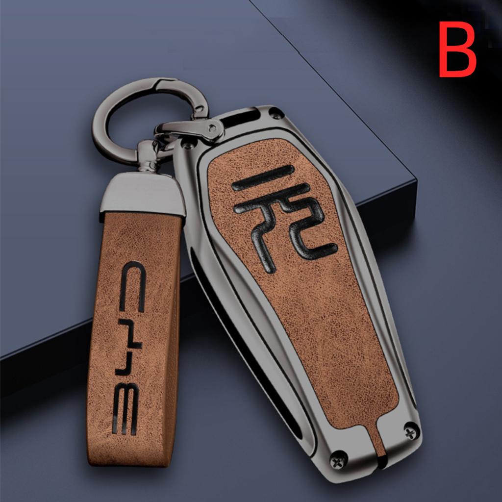 For B/YD ATTO 3 Yuan PLUS Key Set Car Interior Matel Key Case Fob Auto Key Bag Protection Key Buckle Car Accessories
