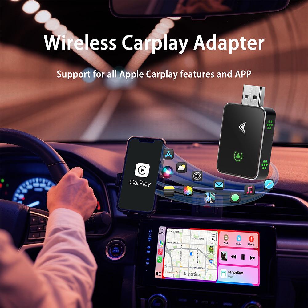 Беспроводная умная навигационная коробка 2-в-1 CarPlay и Android Auto