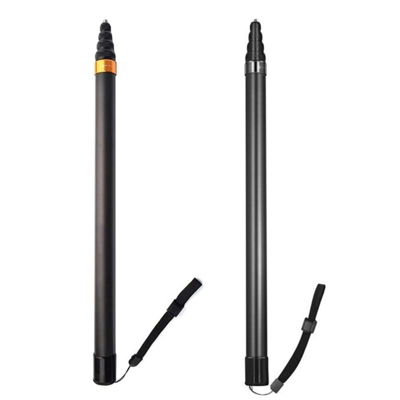Lightweighted Carbon Fiber Extendable Selfie Stick For Action Cameras 45cm To 290cm Concealable Design