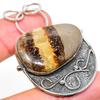 Septerian Stone Handmade 925 Sterling Silver Jewelry Pendant 2.36" A2f04