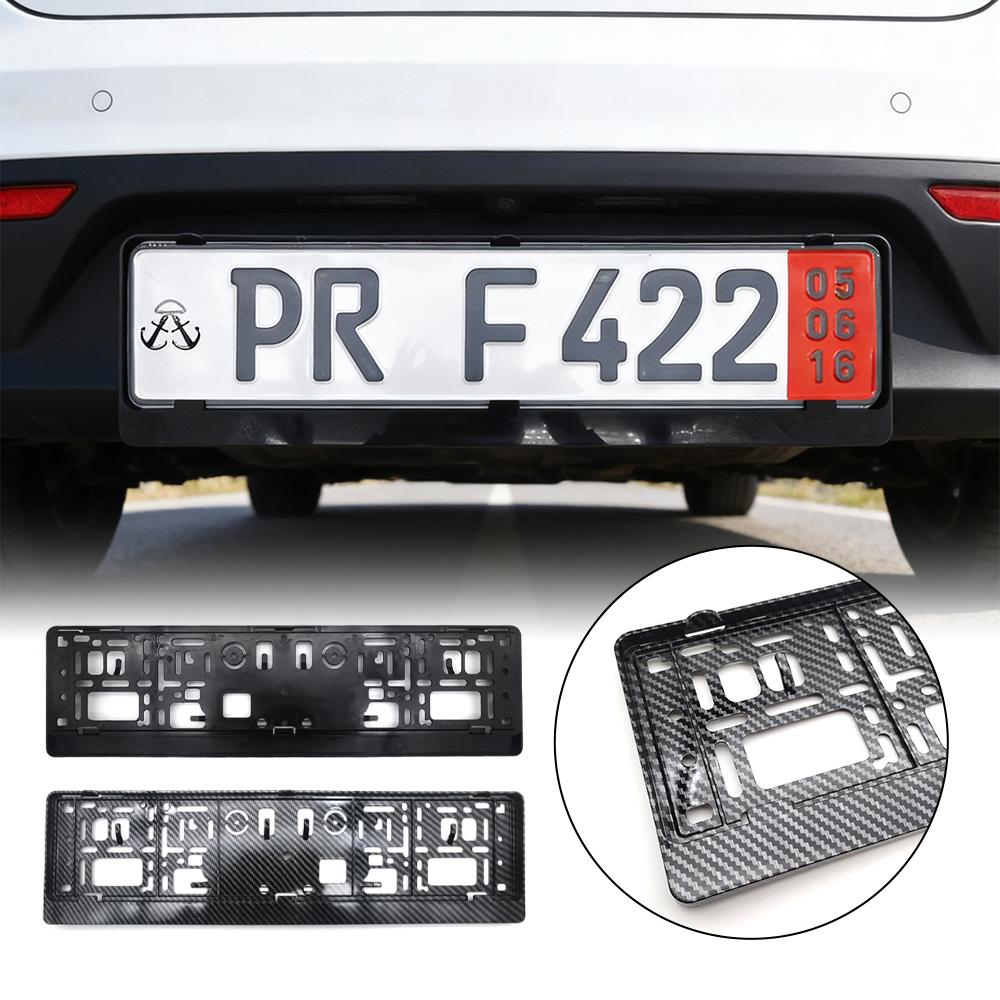 Car European License Plate Frame License Plate Holder For ES DE RU PL License Plate Numbers Auto Accessories For VW Honda BMW License Plate Covers