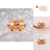 Unique Alloy Badge With Playful Cartoon Style Hamburger Fries Cola And Hot Dog Character
