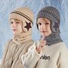 Children's Hat Scarf Suit Winter Velvet Warm Ear Protection Coldproof Knitted Wool Cap Boys Girls Pullover Cap