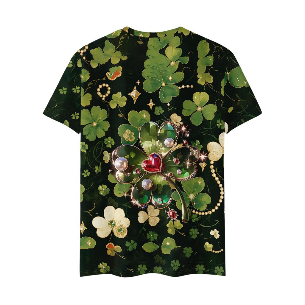Women's T Shirt Tee Print Short Sleeve Daily Weekend Fashion Basic Regular Top St. Patrick's Day