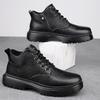 New Autumn Mens Ankle Boots High Top Fashion Shoes Outdoor Sneakers Leisure Comfortable Motorcycle Boots Soft Male Lace-Up Botas