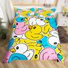 Cute Duck King Queen Duvet Cover Cartoon White Goose Bedding Set Funny Farmhouse Animal Comforter Cover Polyester Quilt Cover
