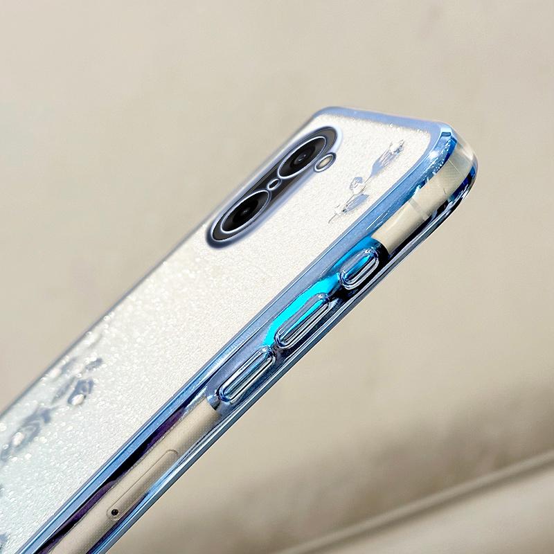 For OnePlus Ace 5 Racing 5G/Nord CE5 5G Case Flower Pattern TPU Gradient Phone Cover with Lanyards