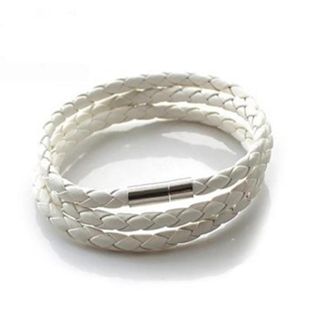 Новое модное ожерелье из шнура из натуральной кожи, крученая цепочка из нержавеющей стали AVE