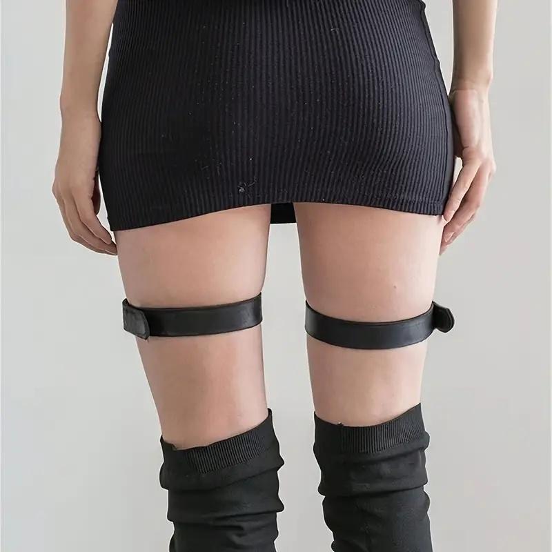 2PCS Adjustable Punk Hollow Pu Leather Belt Sexy Women's Garters Leg Body Accessories Suitable for Women