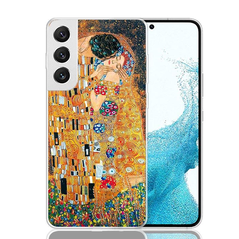 Поцелуй Густава Климта Дизайн Для Чехла Телефона Samsung Galaxy S25 S24 S23 S21 S22 Ultra S10 Plus S20 FE + Корпус Оболочка Coque Чехол