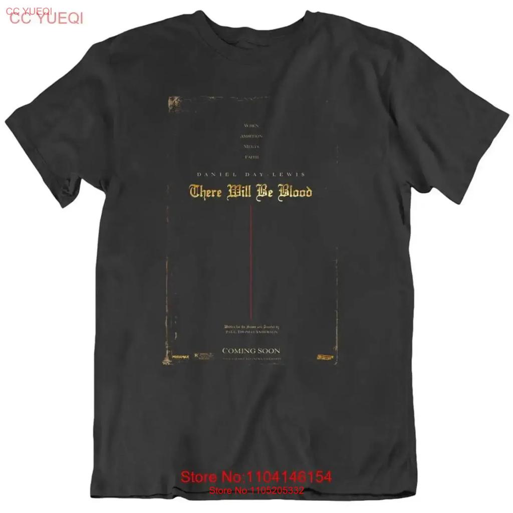 There Will Be Blood Movie Poster Fan T Shirt Vintage Unisex Top For Everyday Wear Designer Clothes Breathable Stretched