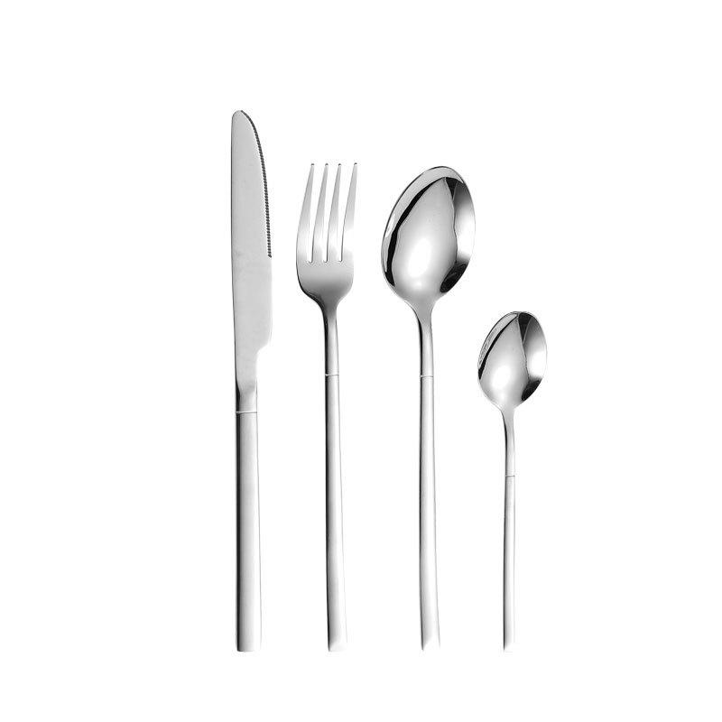 Stainless Steel Tableware Hot-selling Light Luxury Simple Hotel Steak Knife Fork Spoon Dessert Spoon