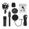 USB-микрофон, комплект игровых микрофонов, кардиоидный конденсаторный микрофон для подкастов с настольной подставкой, амортизирующее крепление
