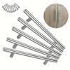 5Pcs Stainless Steel T Bar Handle Pull Knob Kitchen Cabinet Drawer Cupboard Door