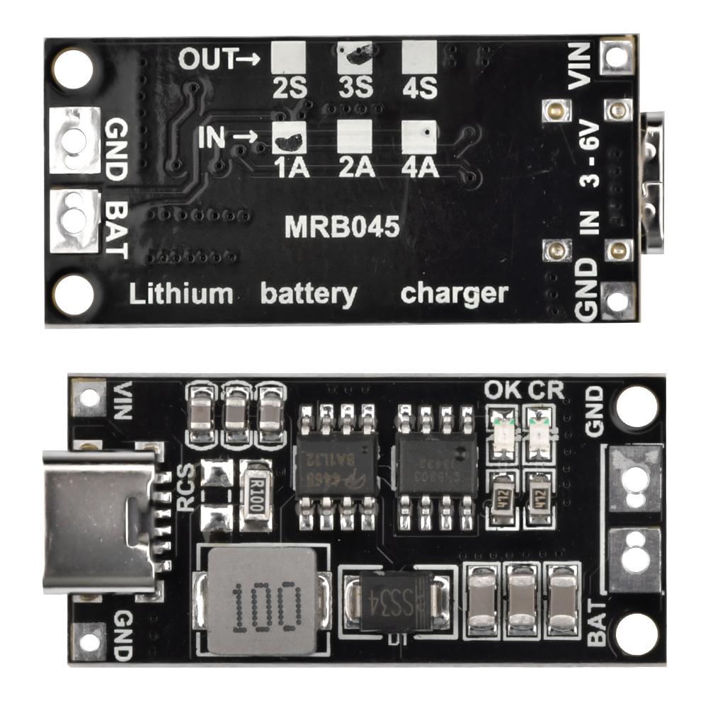 2S 3S 4S Type-C to 8.4V 12.6V 16.8V Boost Boost Polymer Li-Ion Charger 7.4V 11.1V 14.8V 18650 Lithium Battery Charging Module