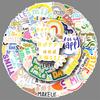 51 Smiles Face Every Day Graffiti Stickers Personality English Sentences Decorative Mobile Phone Case Water Cup Stickers