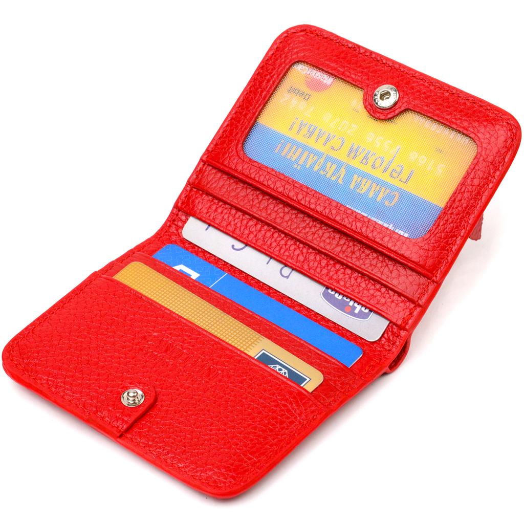 Превосходный женский кошелек небольшого размера из натуральной кожи флотар CANPELLINI 21803 Красный