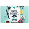 Heart Shape Father's Day Decor Coffee Cup Father's Day Backdrop Stylish Glasses Pencil Dad Celebration Banner for Holiday Decor