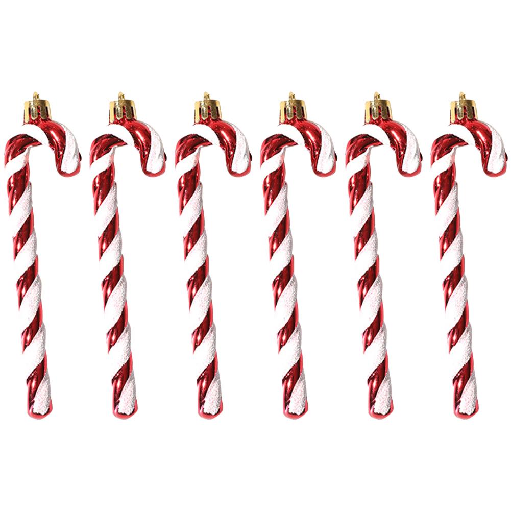 6 шт. Конфетная трость, украшение на рождественскую елку, украшение на рождественскую елку, рождественский венок для вечеринки