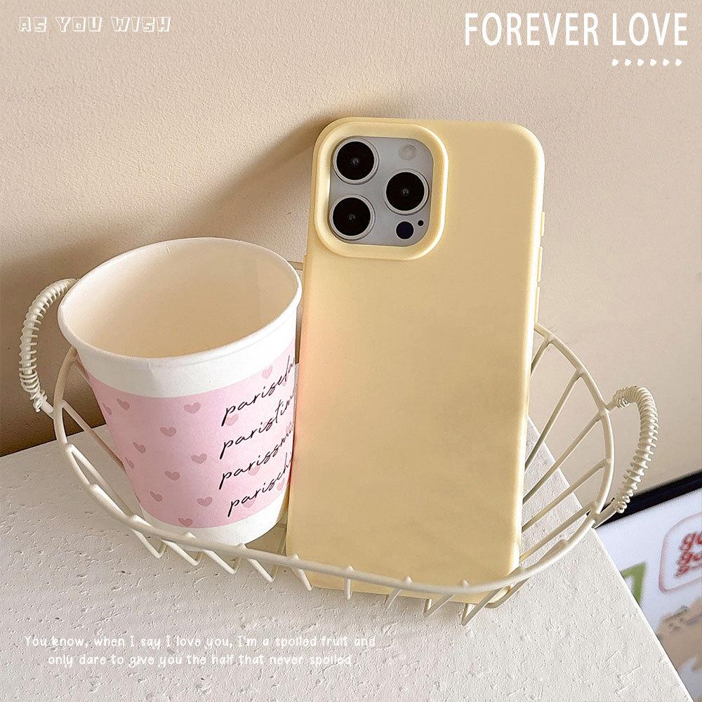 Applicable To Apple 17 Simple Solid Color Skin Feeling Mobile Phone Case Iphone15pro Silicone Anti Fall 13 Full Inclusive Protective Case